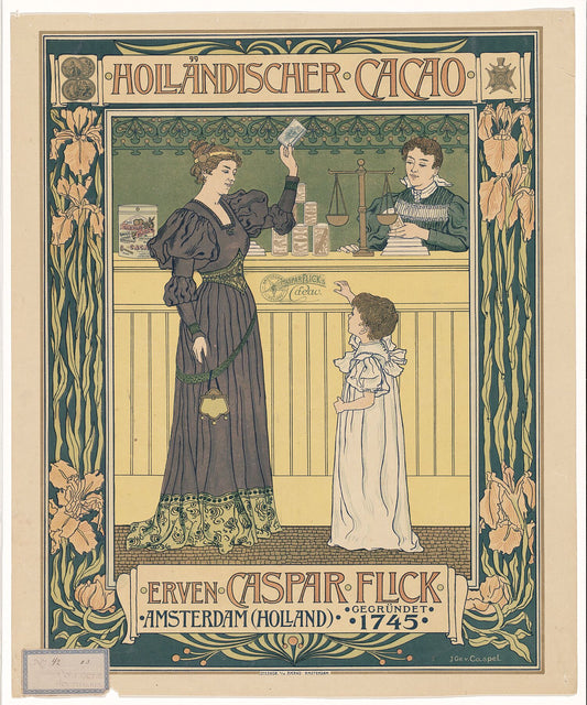 Höllandischer Cacao. Erven Caspar Flick, Johann Georg van Caspel, 1897
