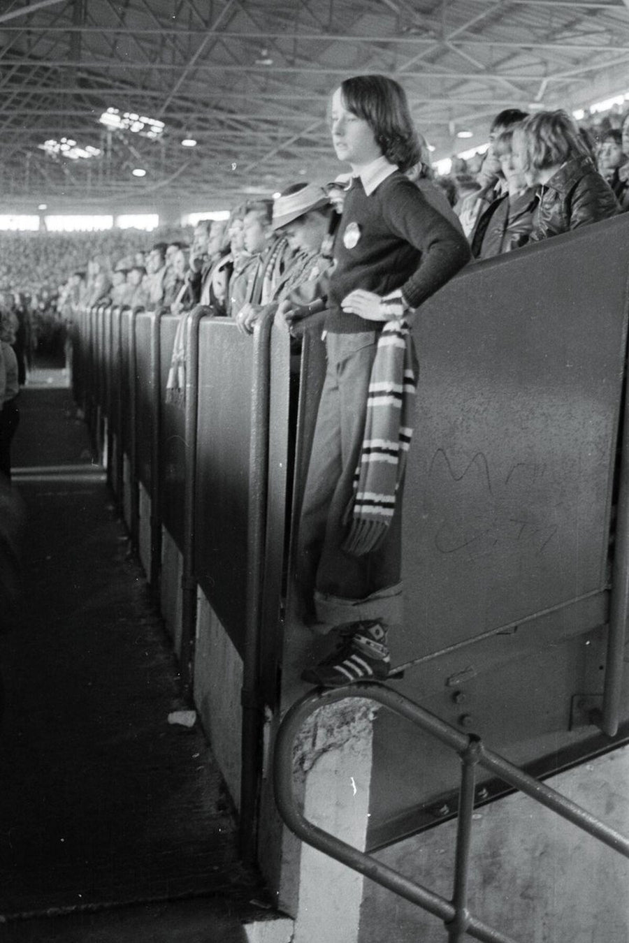 Manchester United Fans on The Terraces by Iain SP Reid - c. 1976