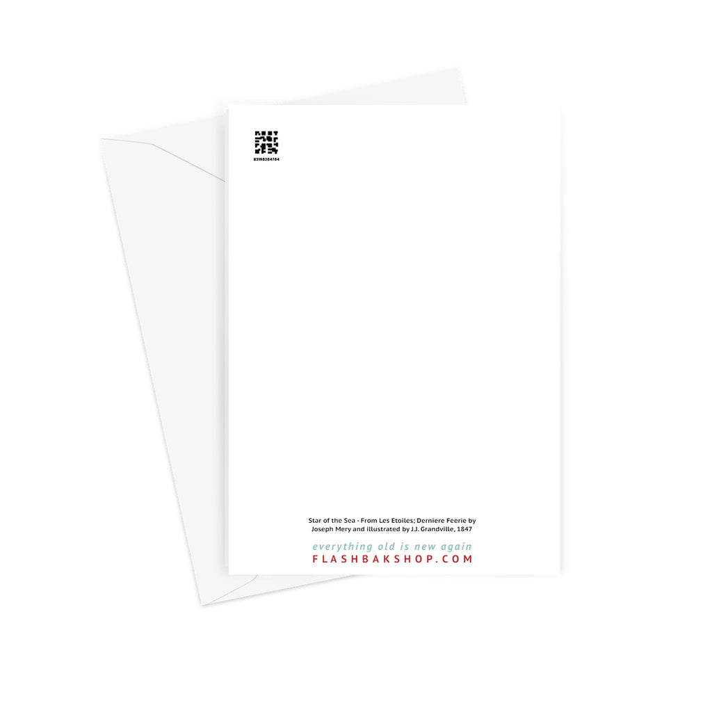 Star of the Sea by J.J. Grandville, 1849 - Greeting Card