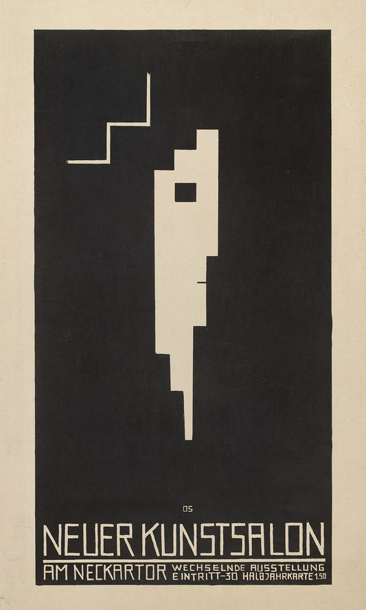 Oskar Schlemmer -Poster for the Neuer Kunstsalon, Stuttgart (Plakat, Neuer Kunstsalon, Stuttgart) 1913