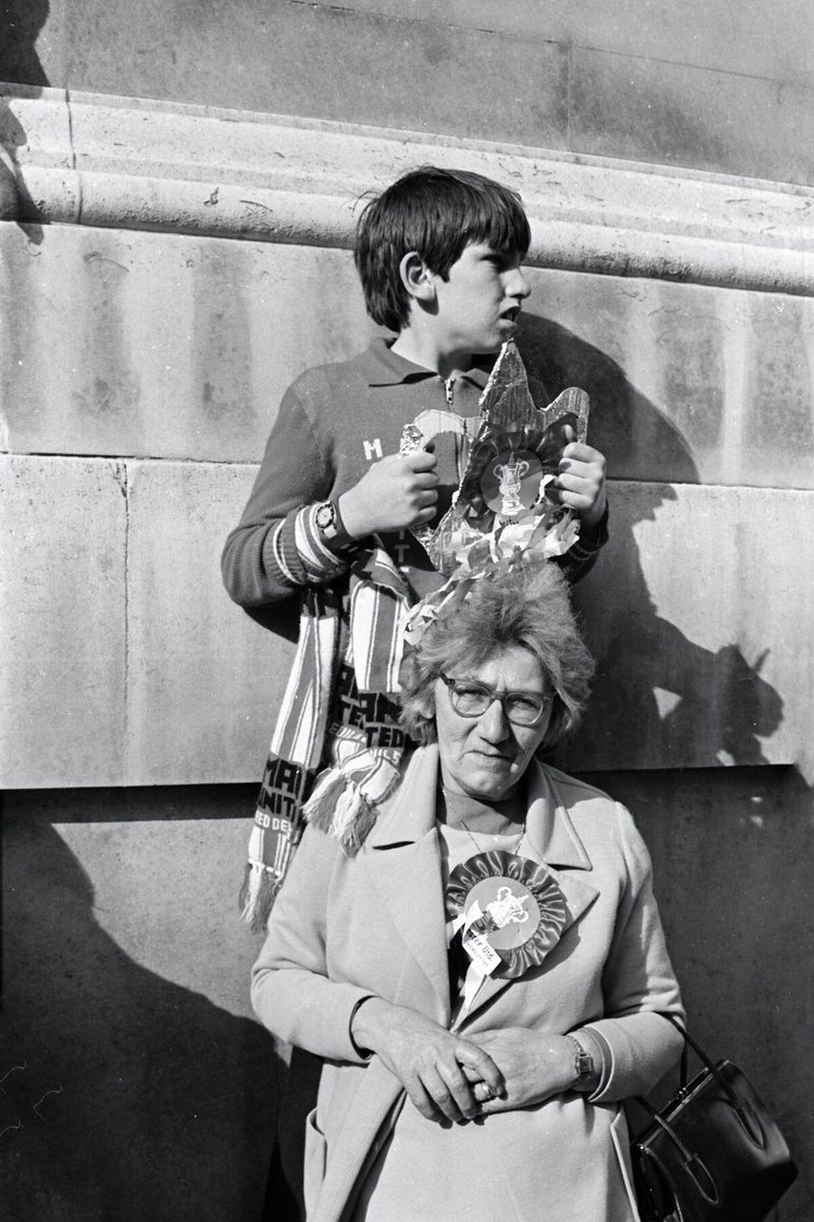 Two Manchester United Fans by Iain SP Reid - c. 1977