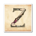 Magnet featuring the letter Z from the Erotic Alphabet, 1880, by French artist Joseph Apoux (1846-1910).