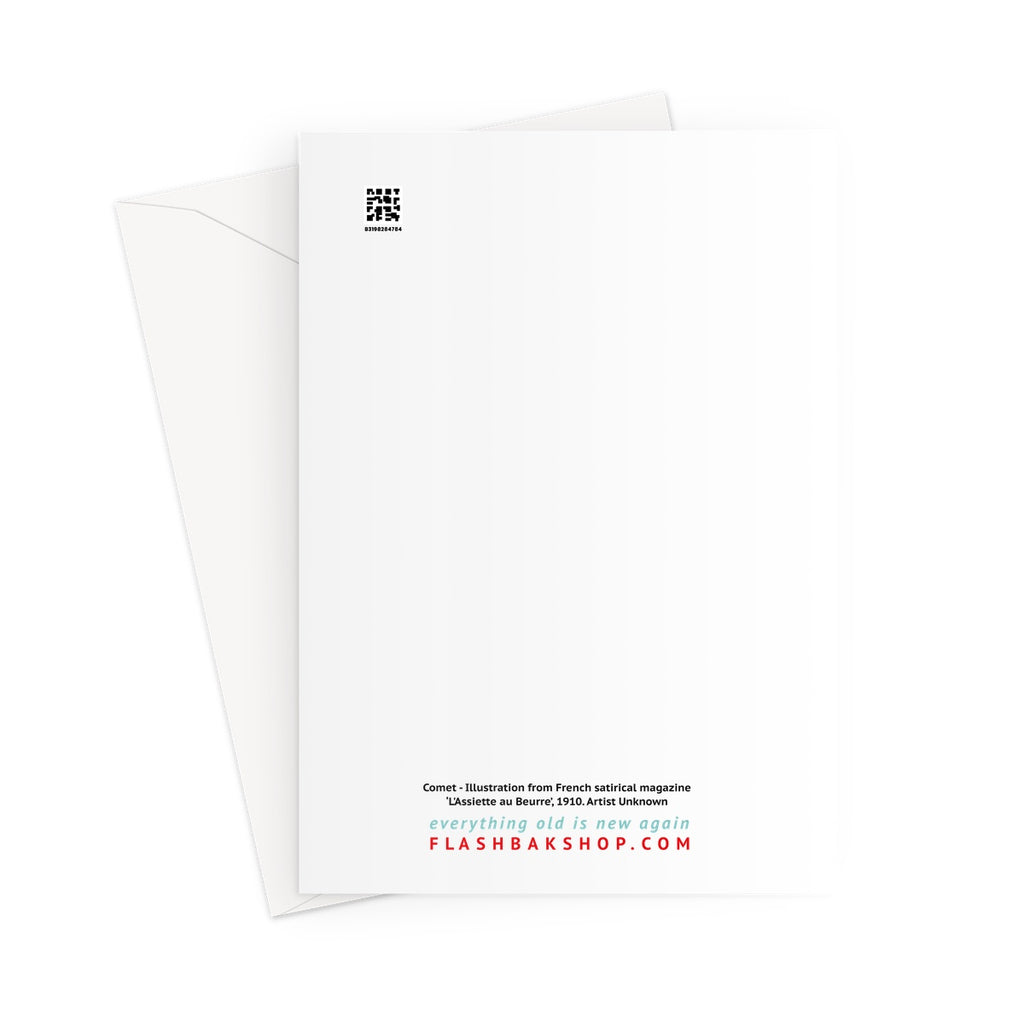 Ilustración de cometa de la revista satírica francesa L'Assiette - Tarjetas de felicitación