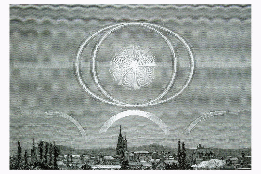 Halo Over Argentan en Francia - 1888