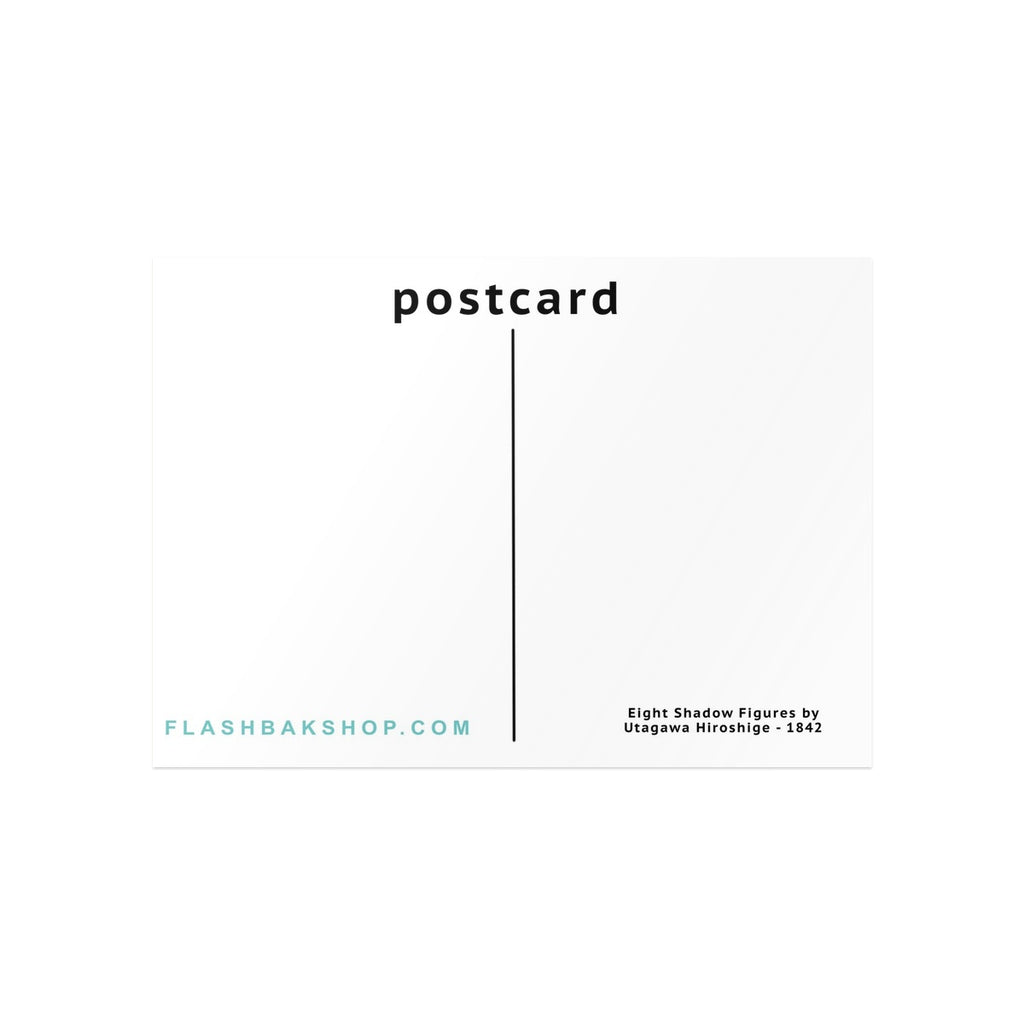 Eight Shadow Figures by Utagawa Hiroshige, 1842  - Postcard