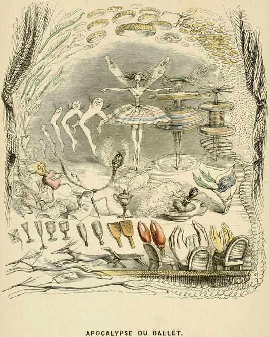 JJ Grandville , Apocalypse du Ballet , Illustration de 'Un Autre Monde', 1844