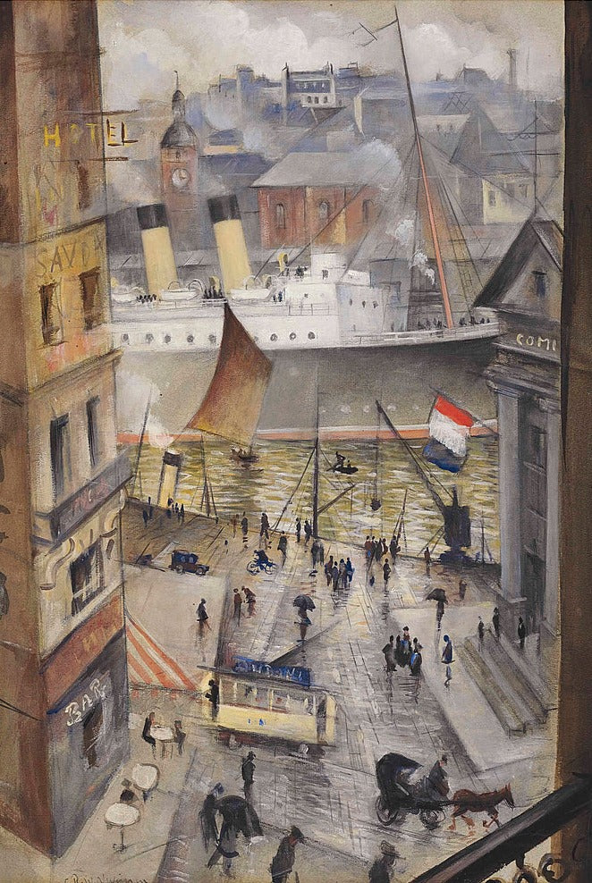 Une fenêtre de Boulogne par Christopher Richard Wynne Nevinson, vers 1925 - Carte postale