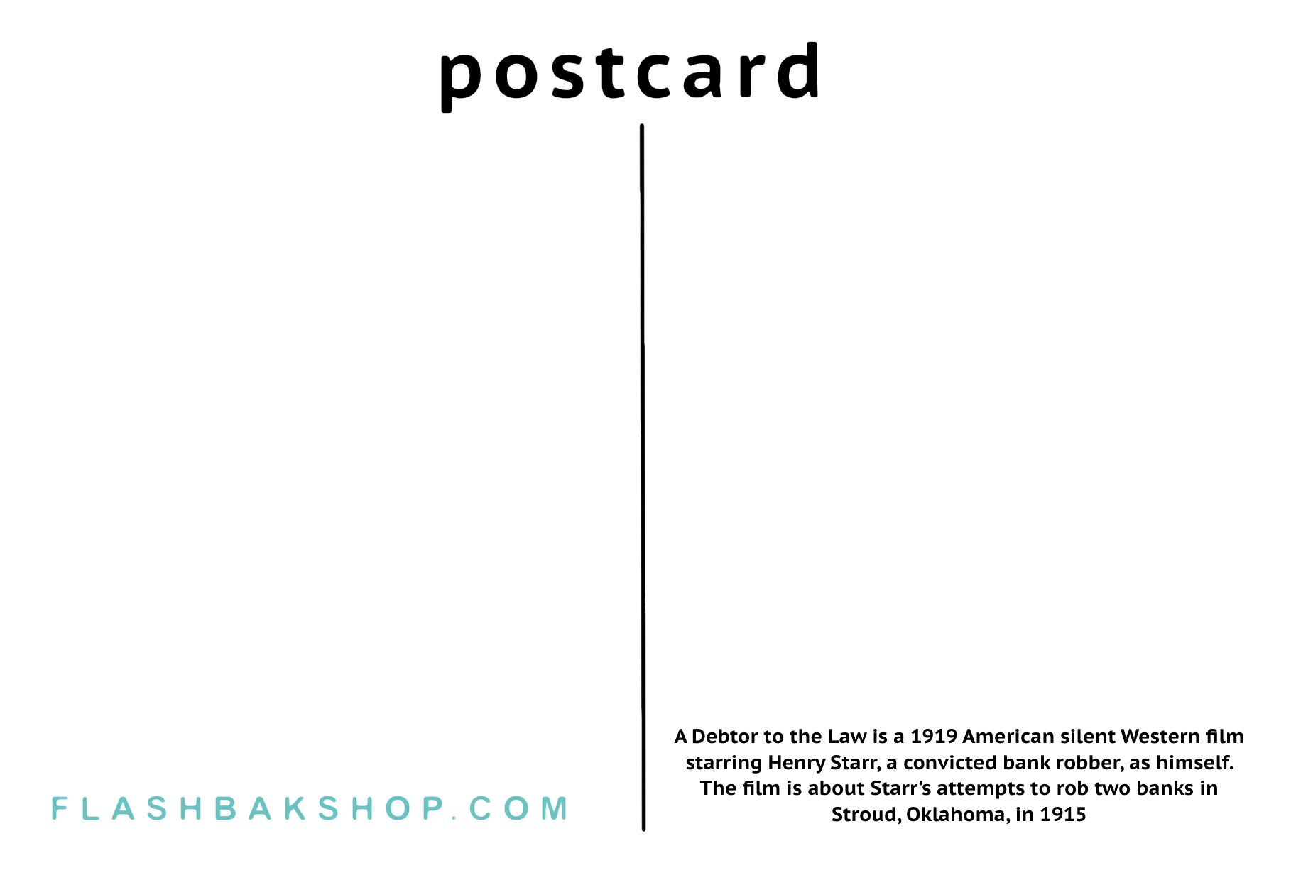 A Debtor to the Law, 1919 - Postcard