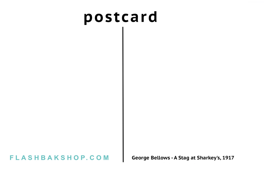 A Stag at Sharkey's by George Bellows, 1917 - Postcard