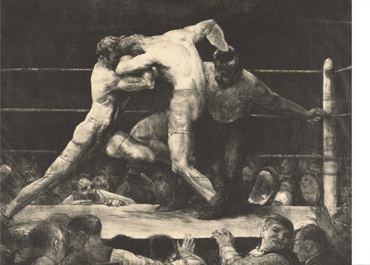 A Stag at Sharkey's by George Bellows, 1917 - Postcard