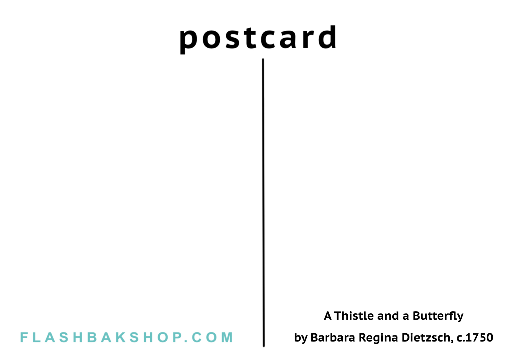 Un cardo y una mariposa de Barbara Regina Dietzsch, c.1750 - Postal