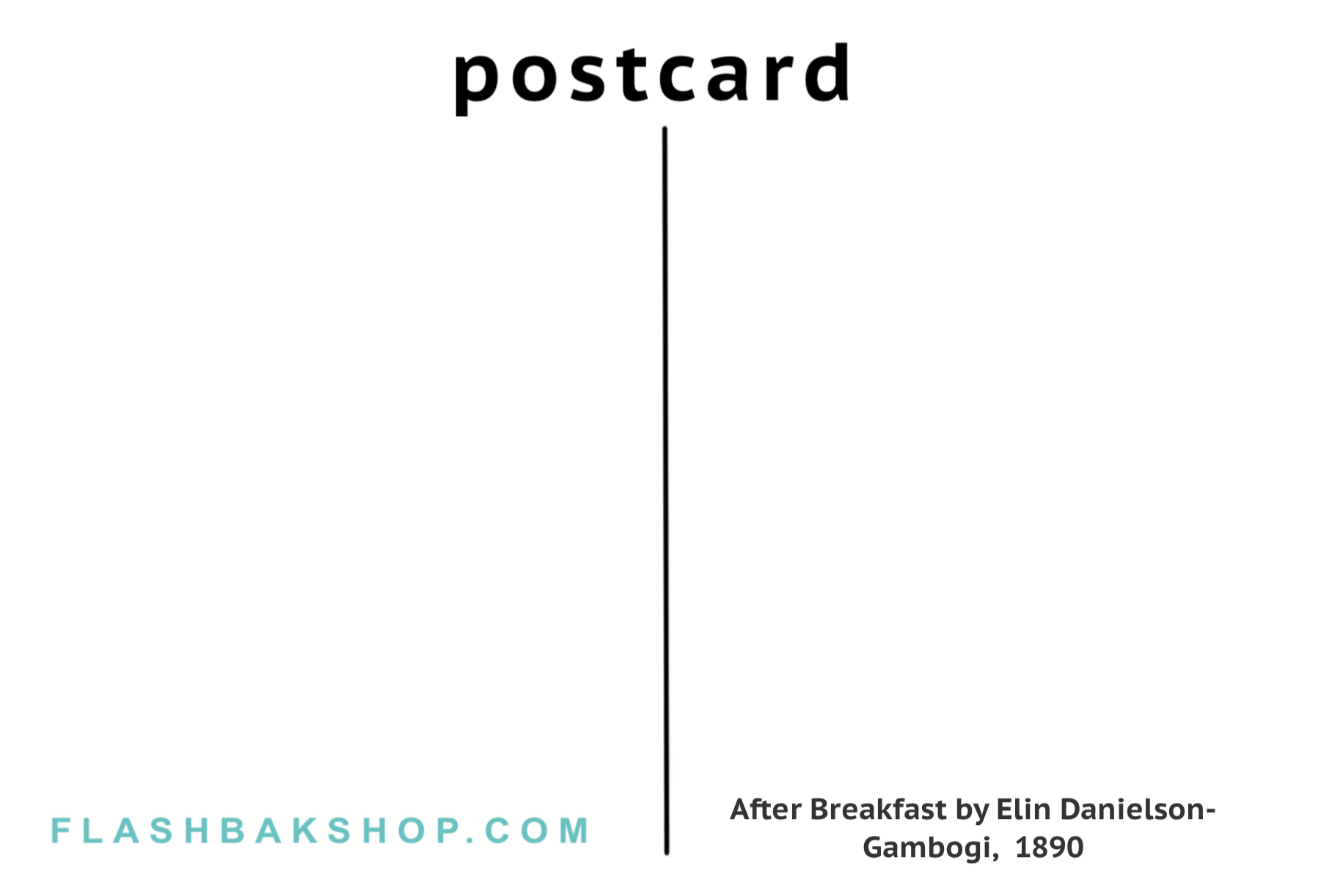 After Breakfast by Elin Danielson-Gambogi (1861-1919), 1890 - Postcard