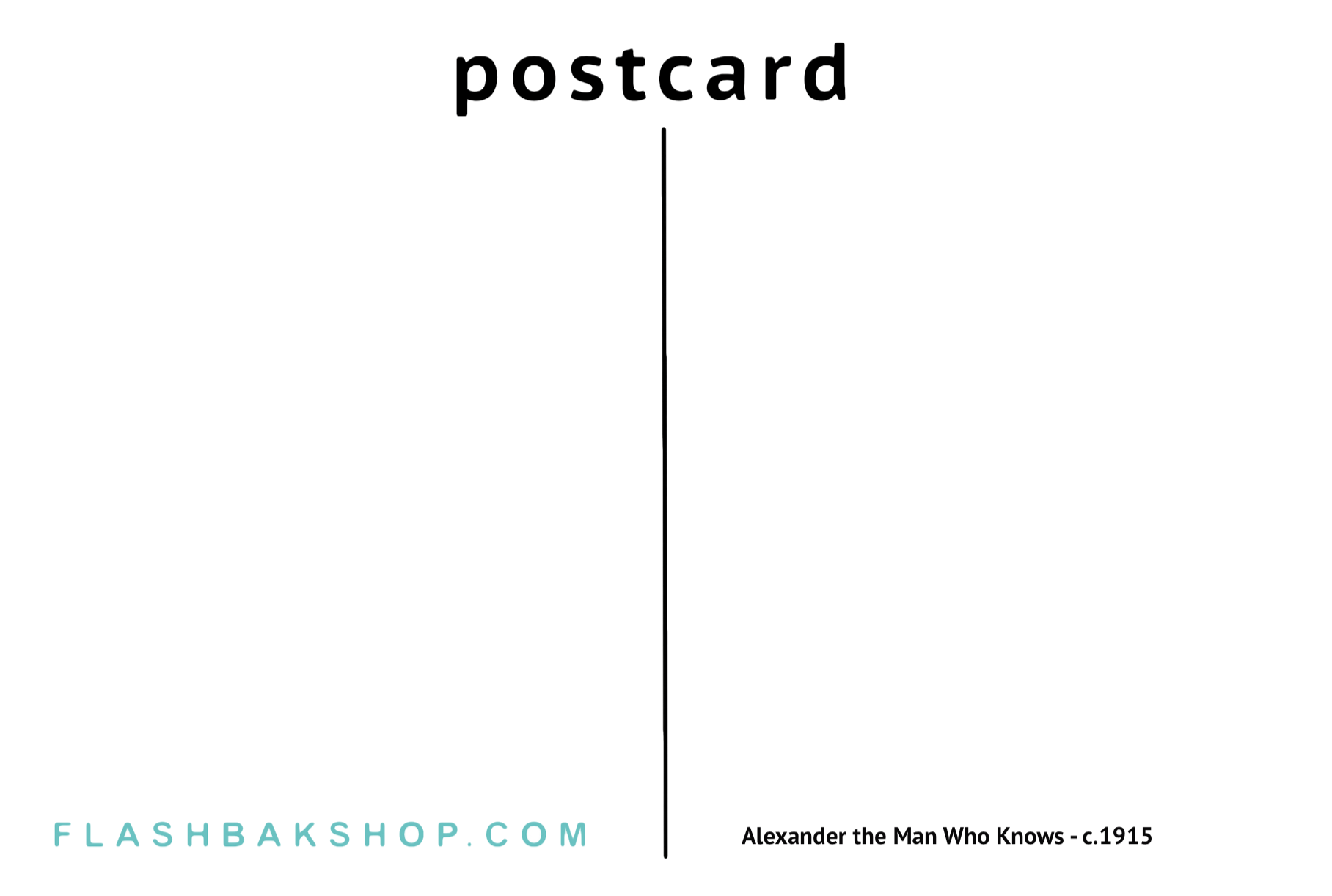 Alexander the Man Who Knows - c.1915 - Postcard