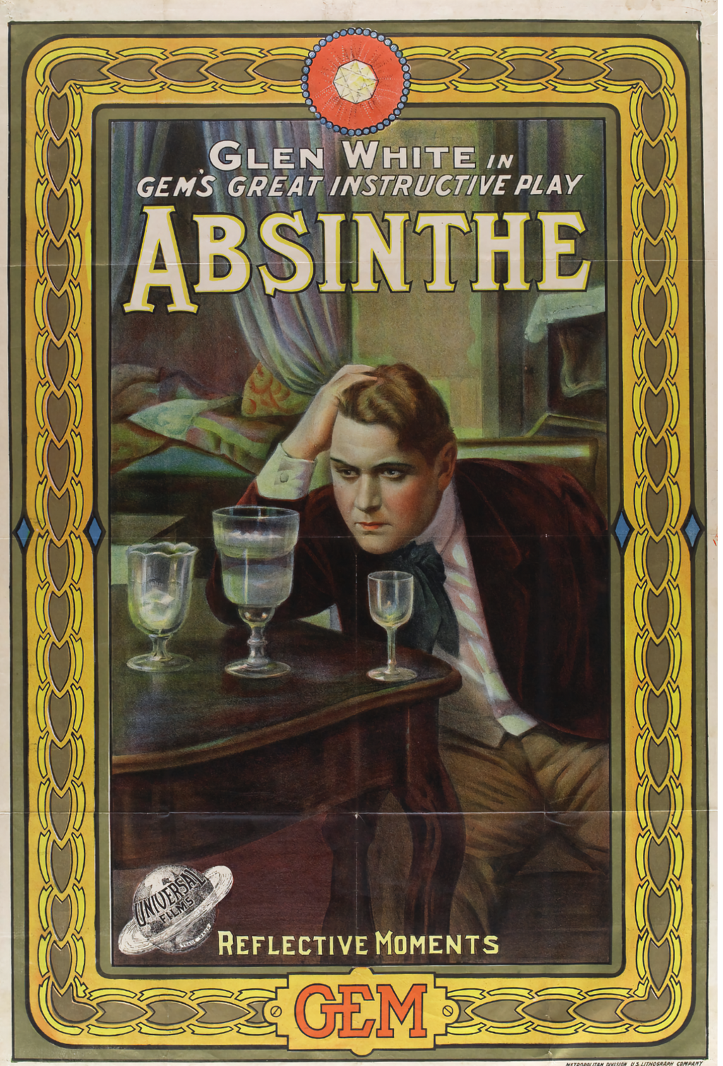 Absinthe' by the Gem Motion Picture Company,1913 - Postcard Media 5 of 6