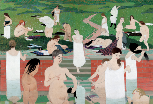Bathing on a Summer Evening (detail) by Félix Vallotton, 1892-93 - Postcard