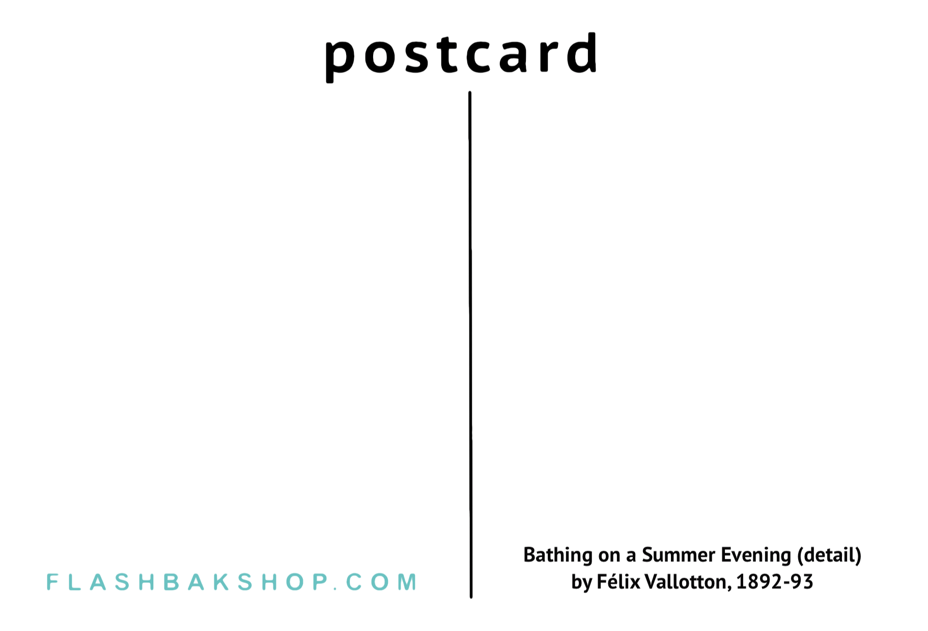 Bathing on a Summer Evening (detail) by Félix Vallotton, 1892-93 - Postcard