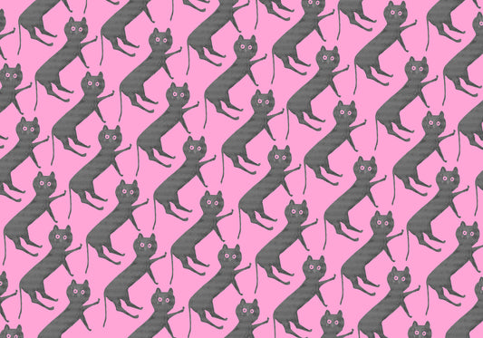 Pink Cat by Bill Traylor Cat, 1941 - Wrapping Paper