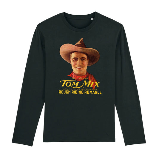 Tom Mix Rough Riding Romance, 1920 - Long-Sleeve Organic Cotton T-Shirt