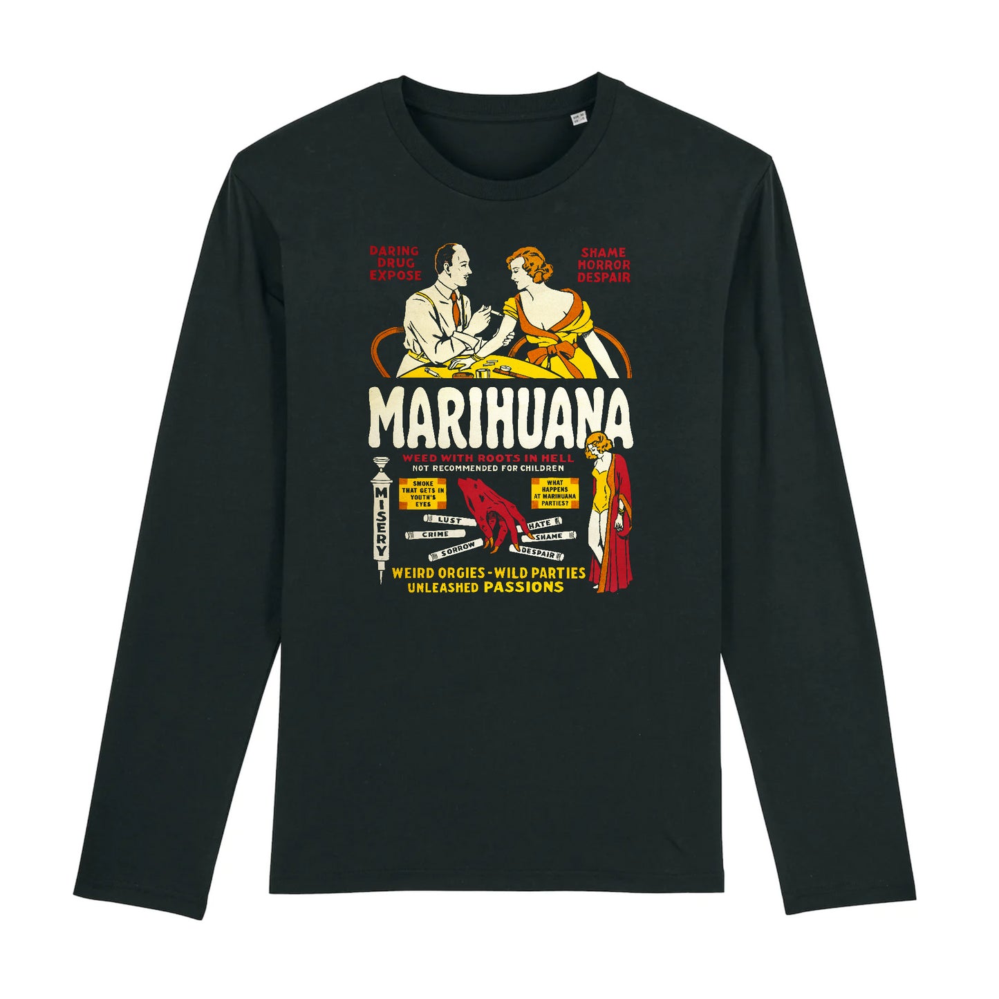 Marihuana, Weed With Roots In Hell Roadshow Attractions, 1935 - Long-Sleeve T Shirt