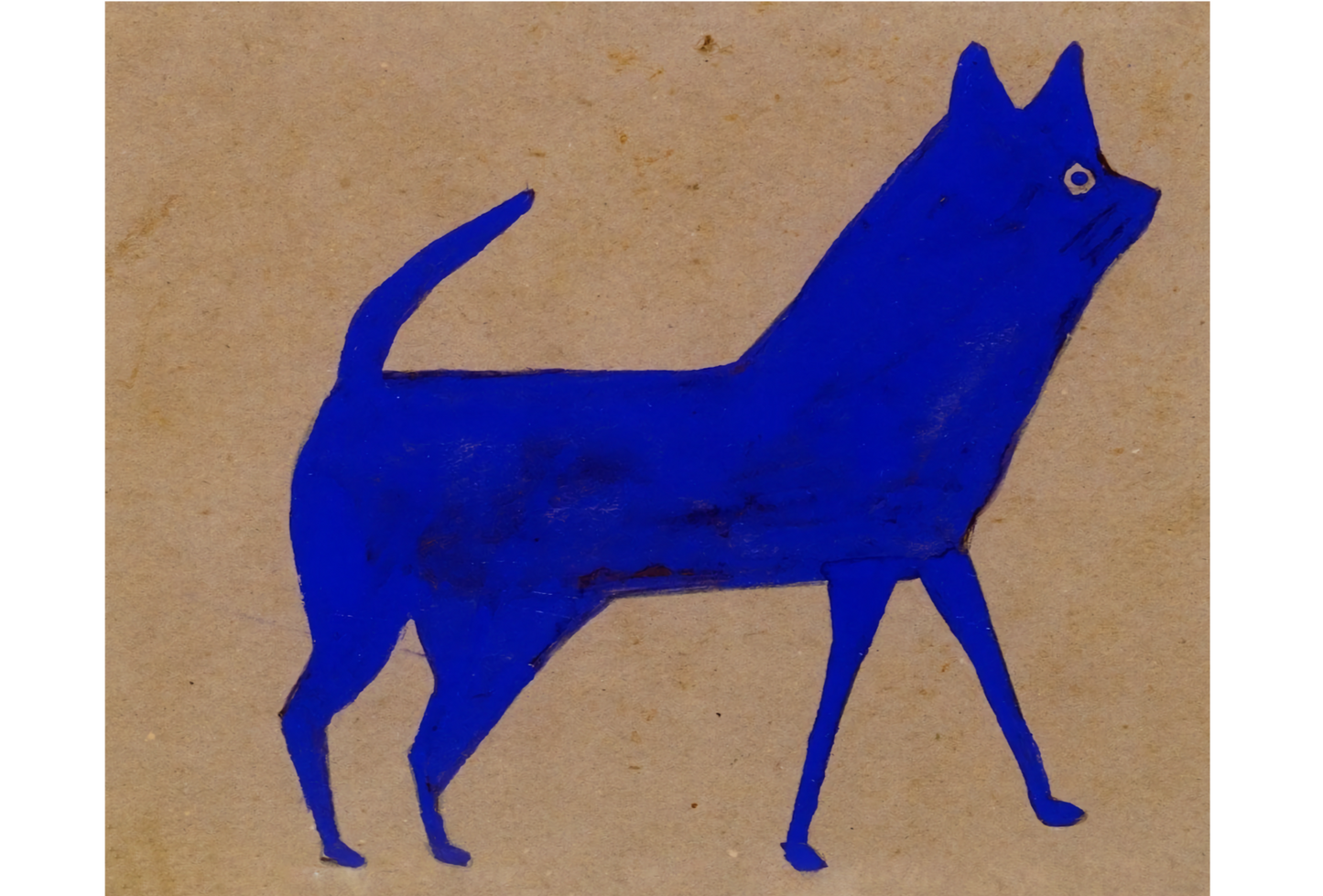 Blue Dog par Bill Traylor, c.1941 - Carte postale