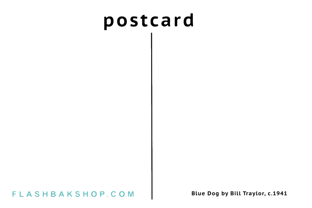 Perro azul de Bill Traylor, c.1941 - Postal