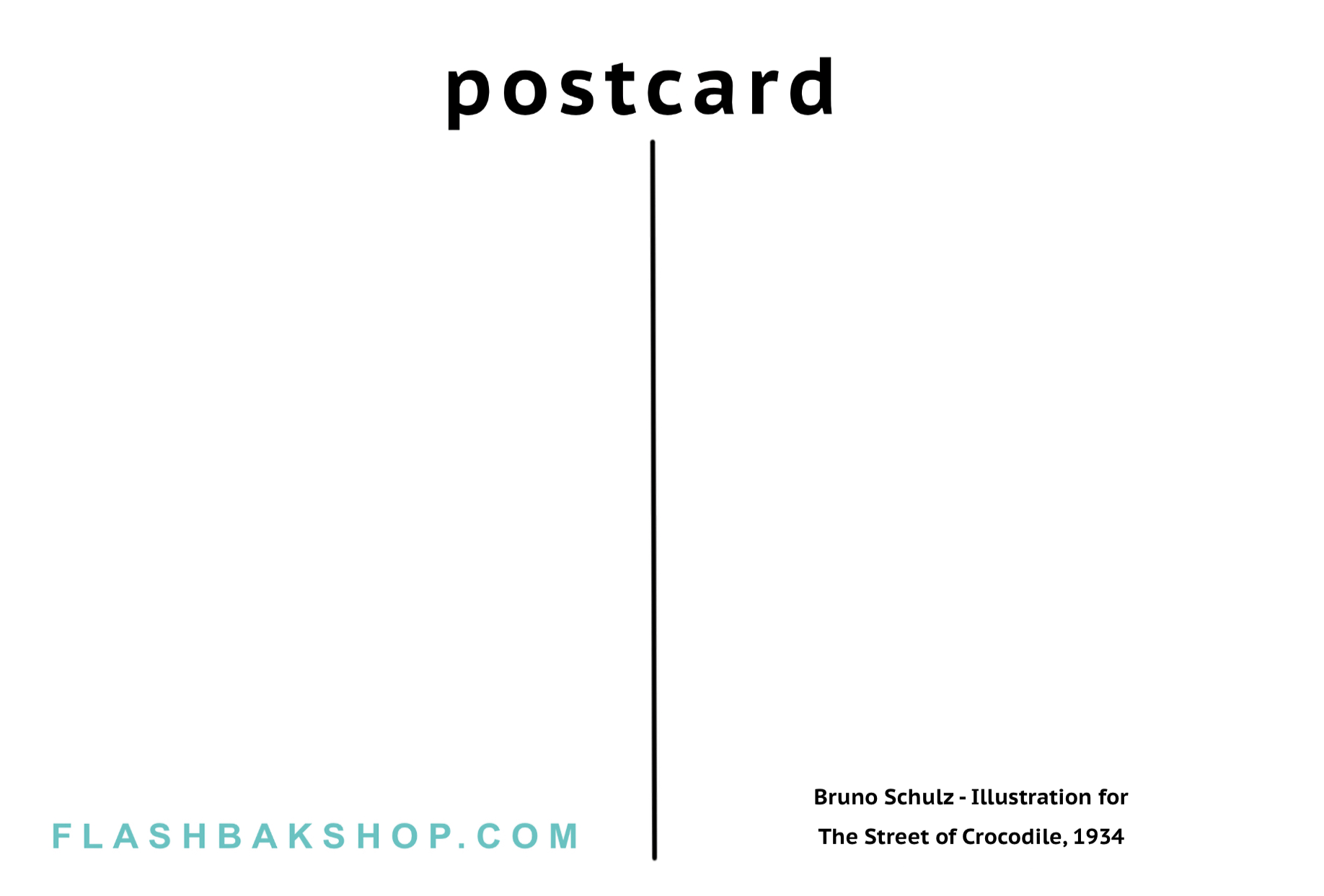 Bruno Schulz, Ilustración para La calle de los cocodrilos, 1934 - Postal