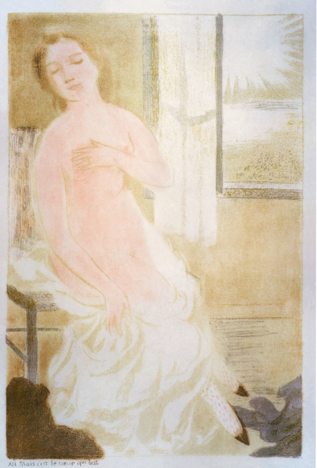 But it's the heart that beats too fast (Mais c'est le coeur qui bat trop vite) by Maurice Denis, c.1898 - Postcard Media 3 of 4