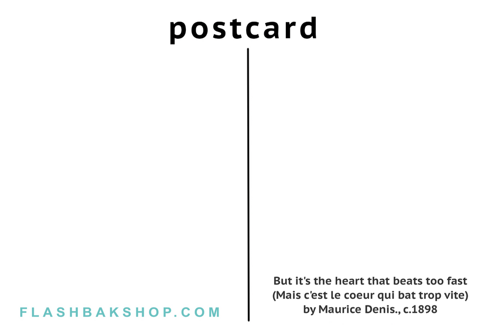 Pero es el corazón el que late demasiado rápido (Mais c'est le coeur qui bat trop vite) de Maurice Denis, c.1898 - Postal