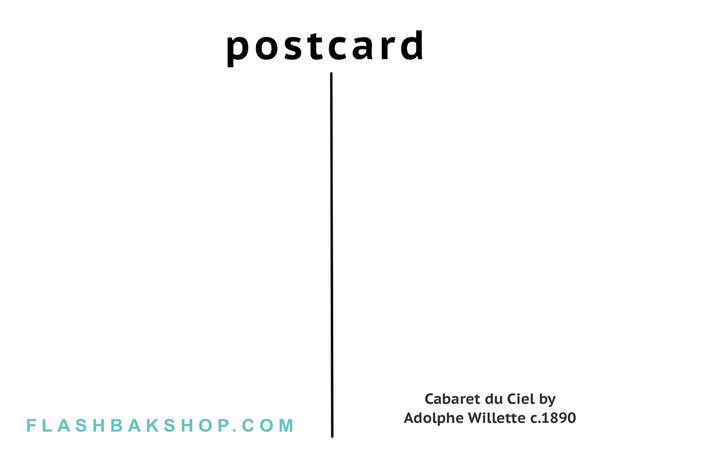 Cabaret du Ciel by Adolphe Willette, c.1890 - Postcard