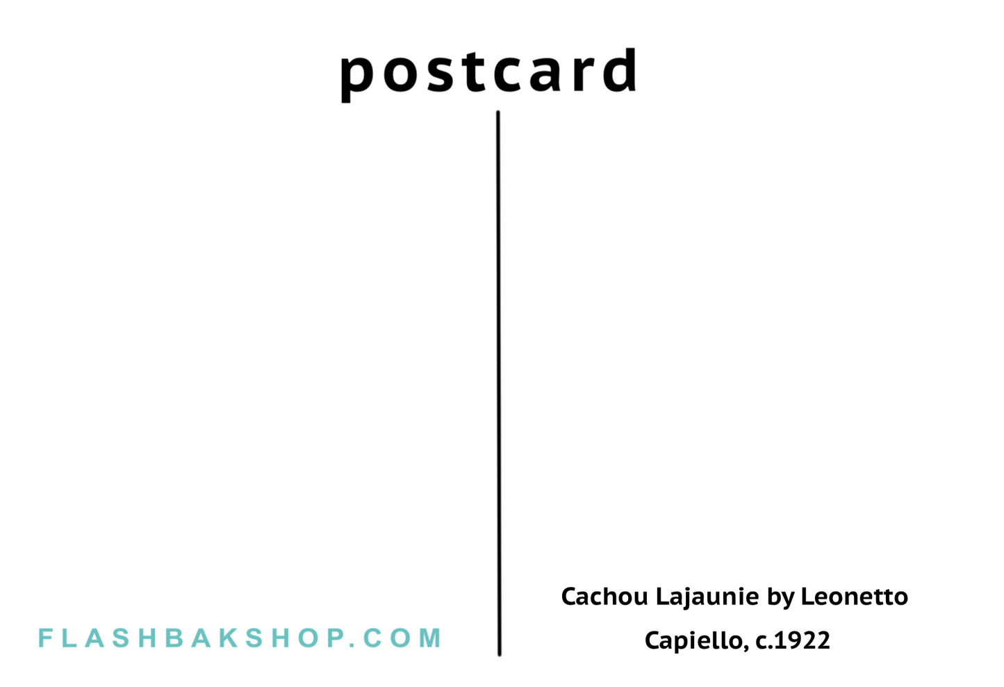 Cachou Lajaunie par Leonetto Capiello, 1922 - Carte postale