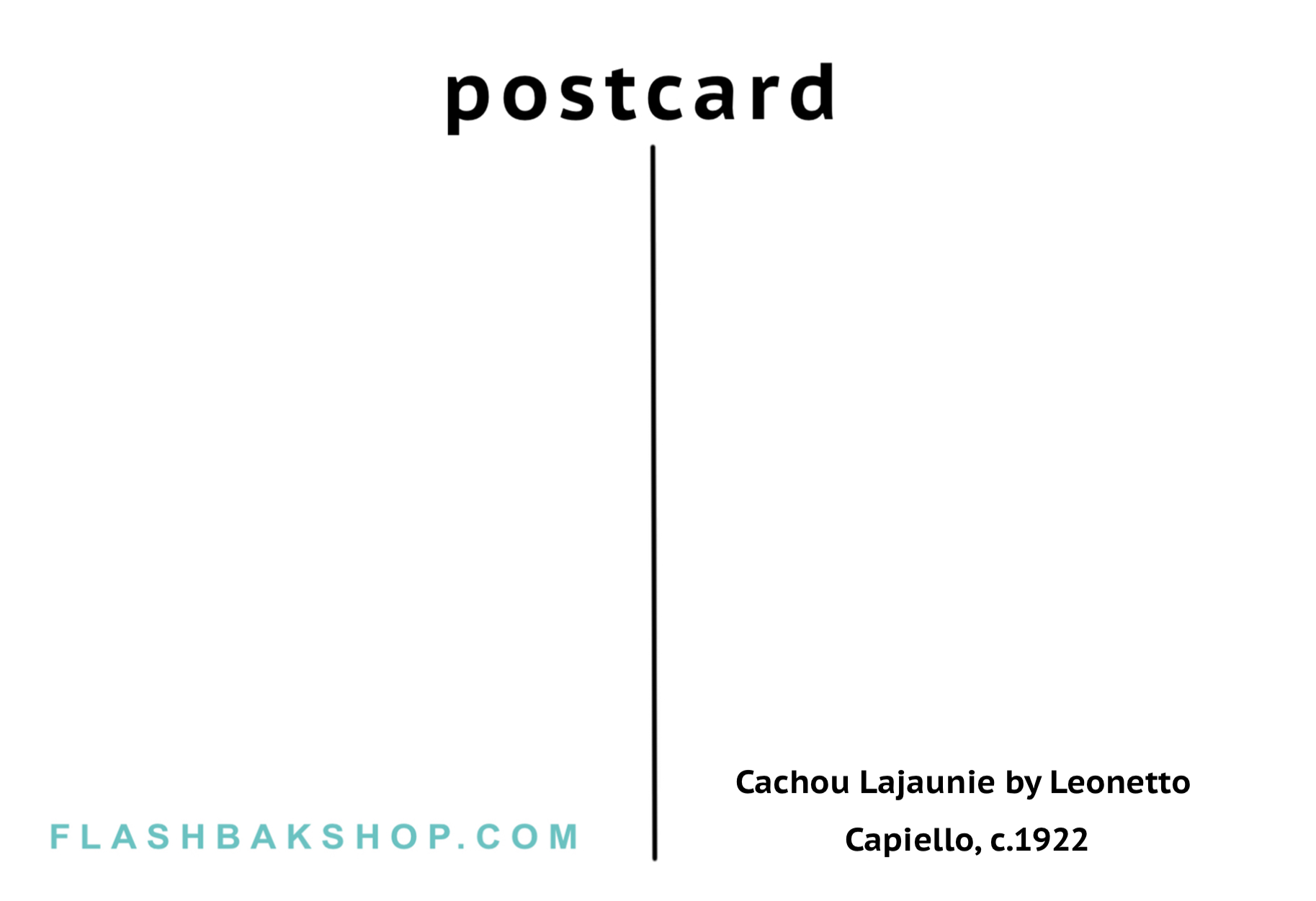 Cachou Lajaunie de Leonetto Capiello, 1922 - Postal