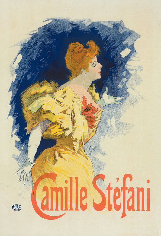 Camille Stéfani by Jules Chéret,1897 - Postcard