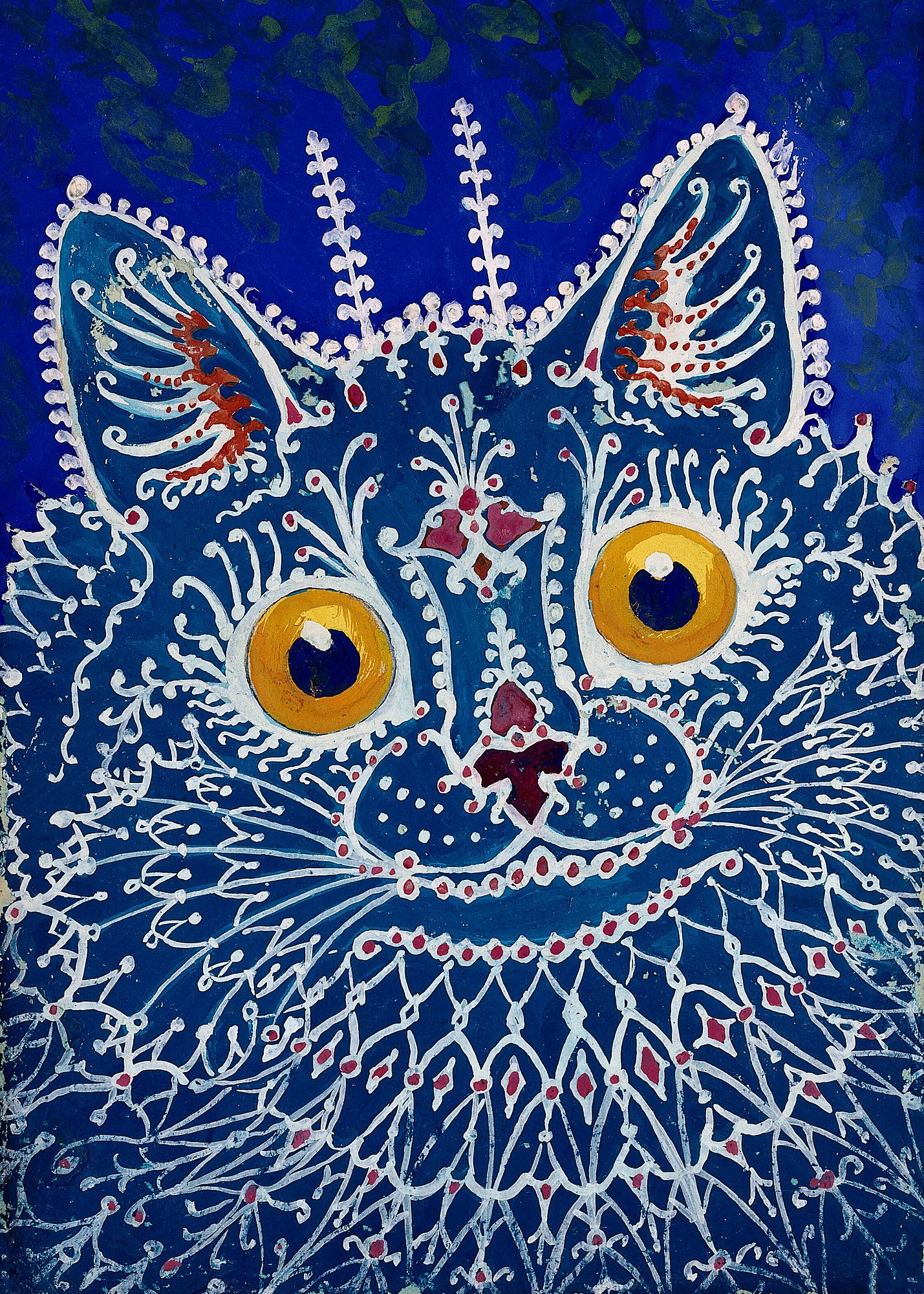 Cat in 'Gothic Style' by Louis Wain, c.1925 - Wrapping Paper