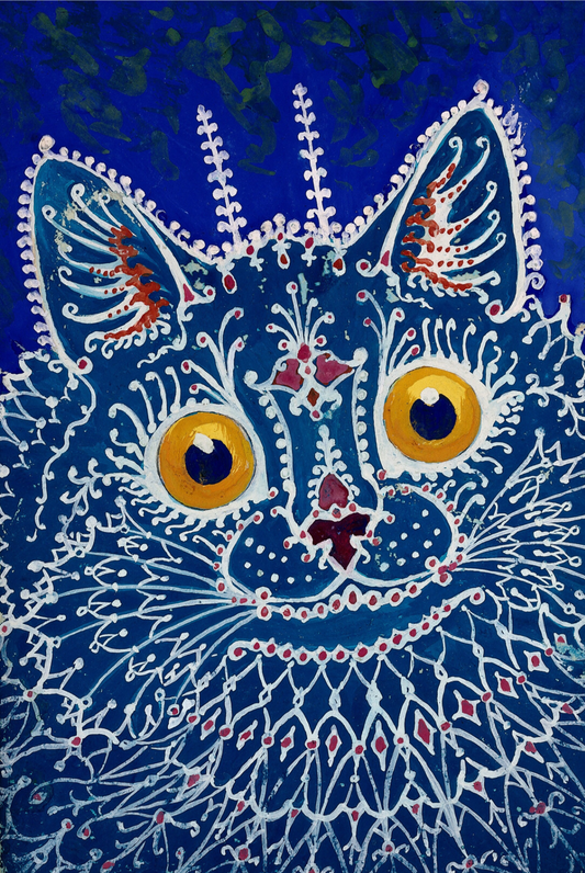 Cat in 'Gothic Style' by Louis Wain, c.1925 - Postcard