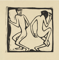 Deux danseurs de Christian Rohlfs, 1921 - Carré Carte de vœux
