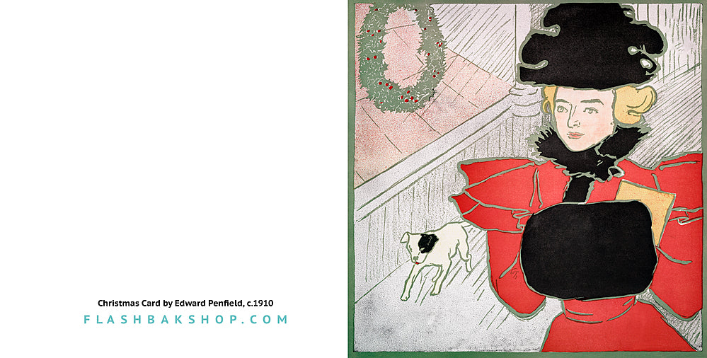 Christmas Shopping by Edward Penfield, c.1910 - Greetings Card