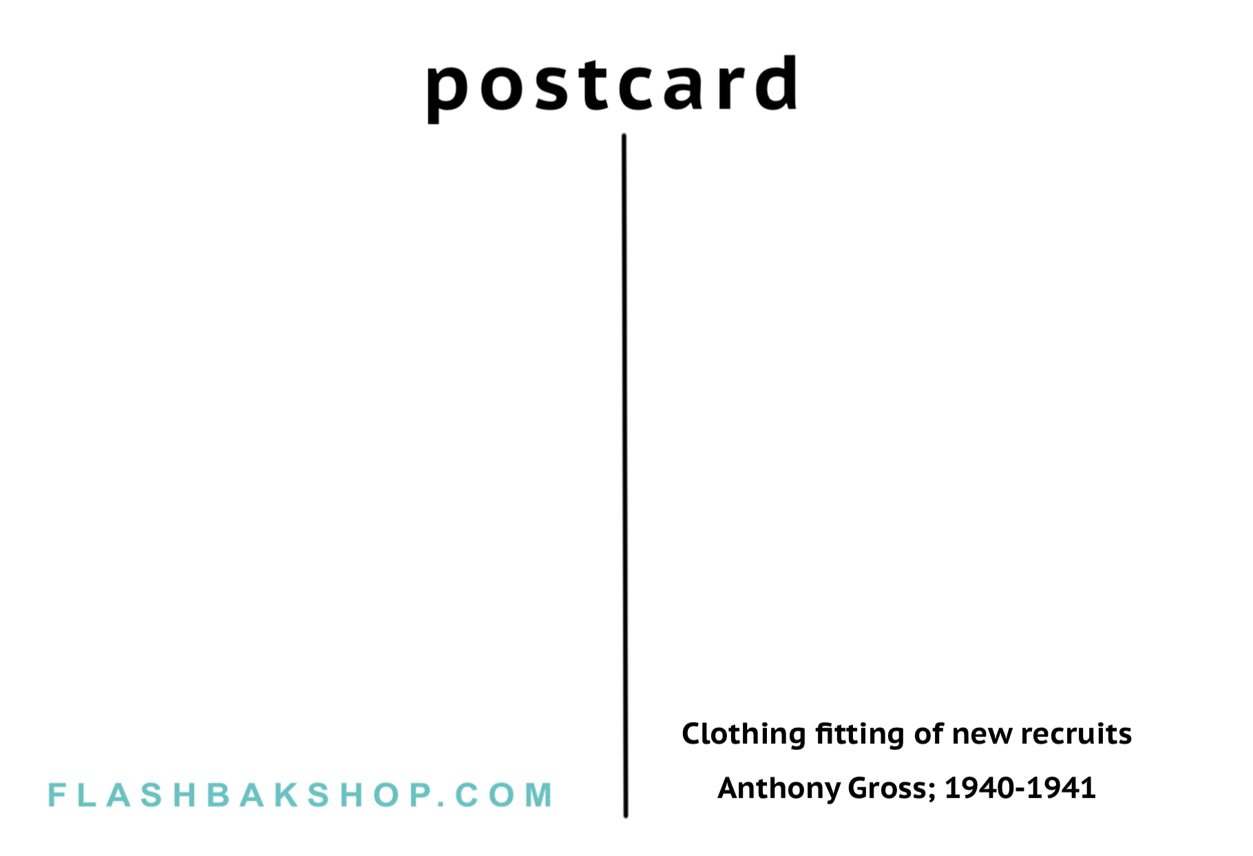 Ajuste de ropa de nuevos reclutas por Anthony Gross, 1940-1941 - Postal