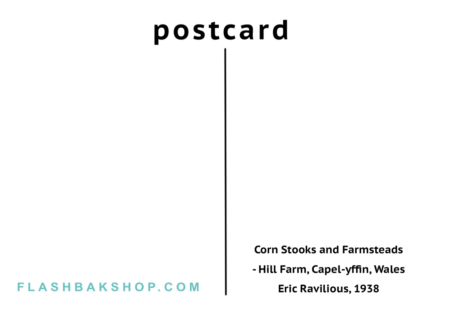 Corn Stooks and Farmsteads by Eric Ravilious, 1938 - Postcard