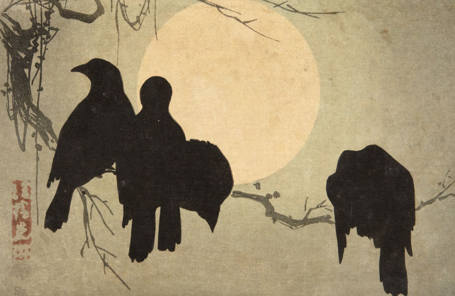 Cuervos de Ogata Korin (1658-1716) - Postal