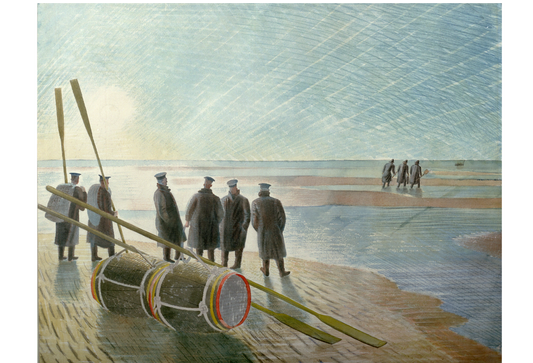 Trabajo peligroso durante la marea baja de Eric Ravilious, 1940 - Postal