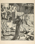 Death the Strangler, The First Outbreak of Cholera at a Masked Ball in Paris, 1831 Date- 1851 Artist - Alfred Rethel