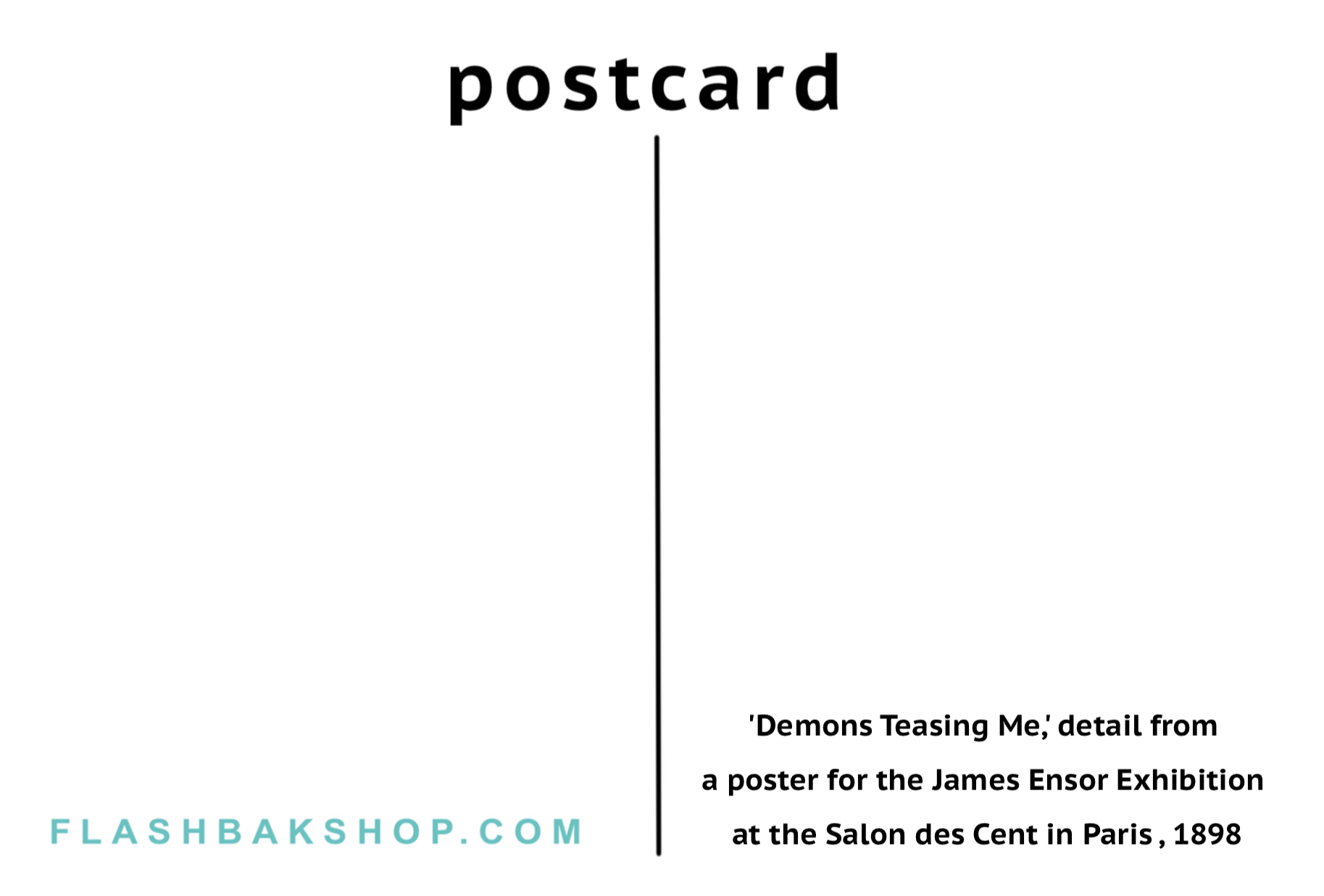 Demons Teasing Me (detail from  a poster for the James Ensor Exhibition  at the Salon des Cent in Paris), 1898 - Postcard