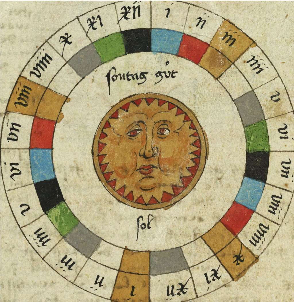 Diagram for Sunday, c.1464 - Square Greeting Card