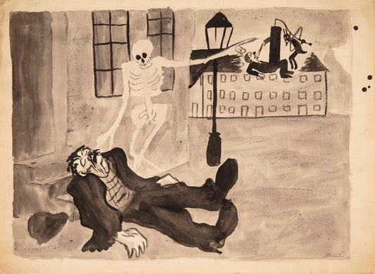 Døden og drankeren (La mort et l'ivrogne) de Robert Storm Petersen - ch. 1907 