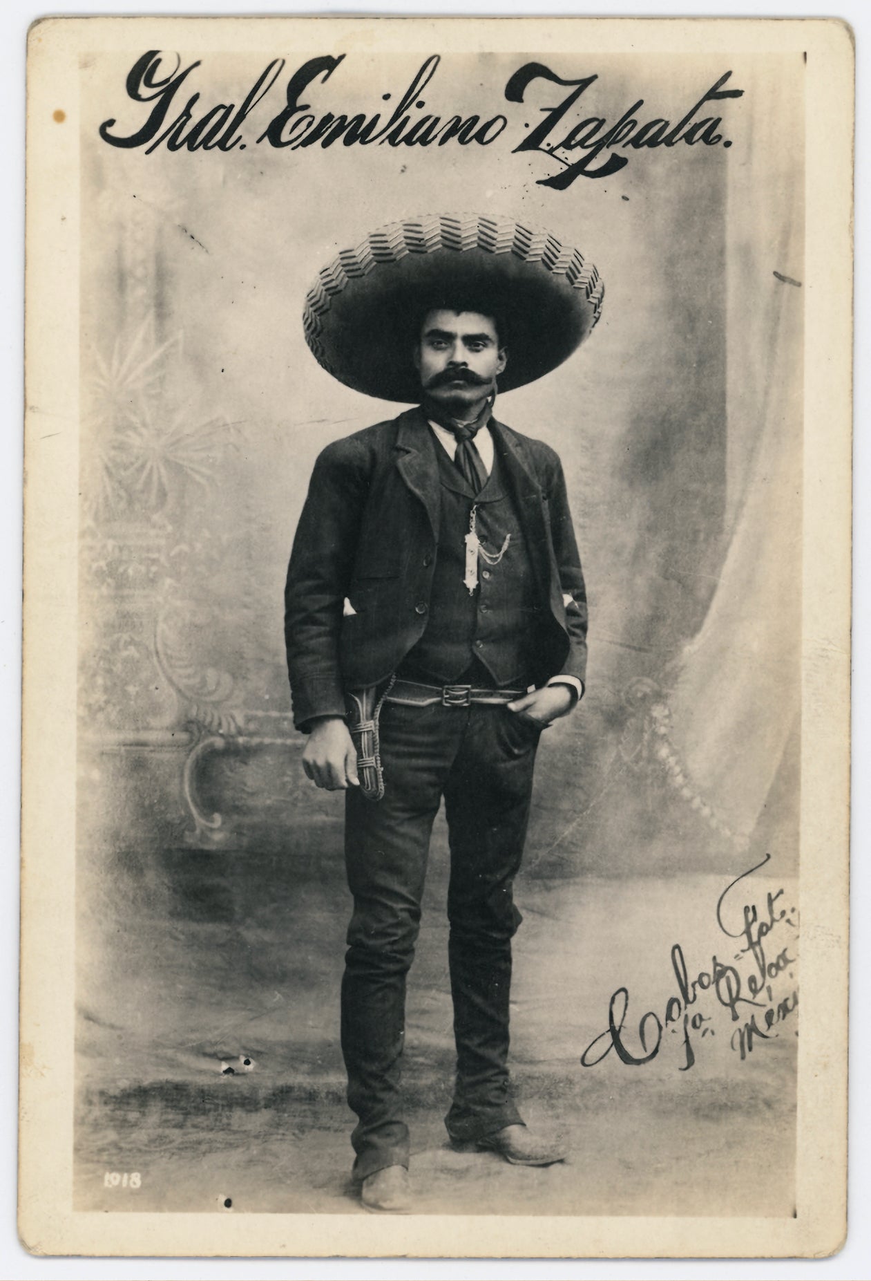 Emiliano Zapata, 1918  - Postcard