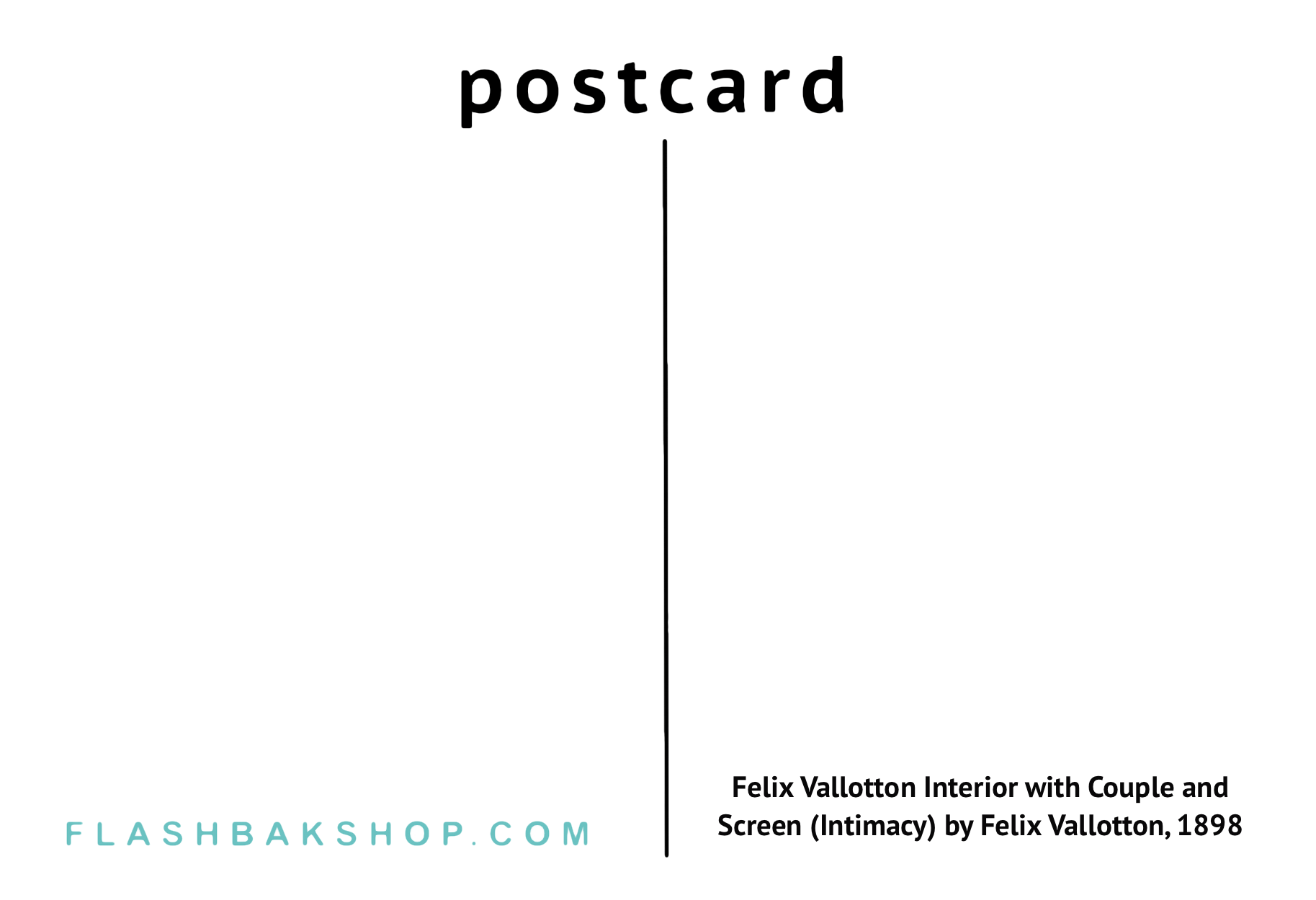 Felix Vallotton Interior with Couple and Screen (Intimacy) by Felix Vallotton, 1898 - Postcard