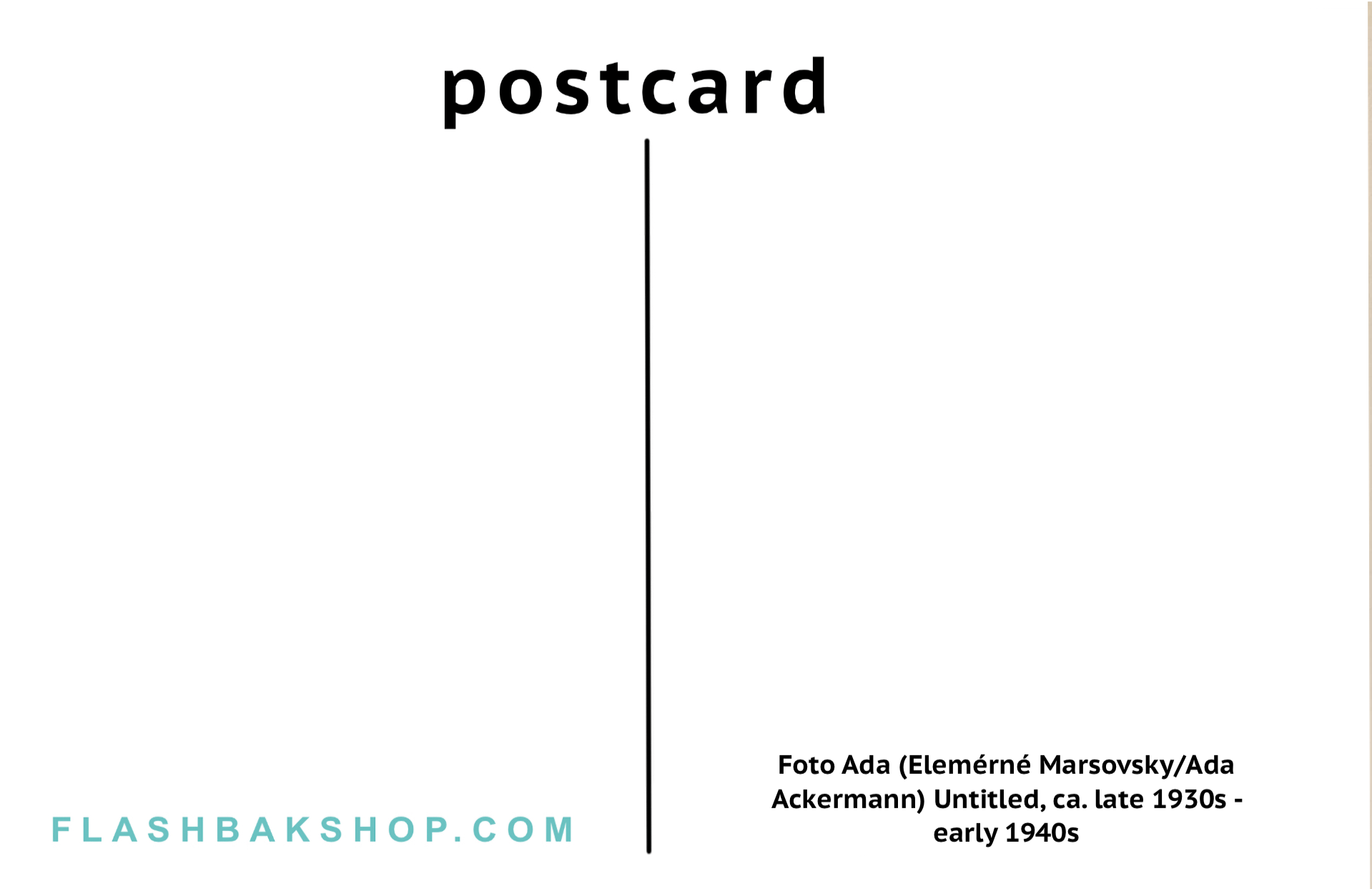 Untitled by Foto Ada, ca. late 1930s - Fine Art Postcard