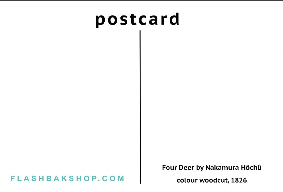 Four Deer by Nakamura Hôchû 1826 - Postcard