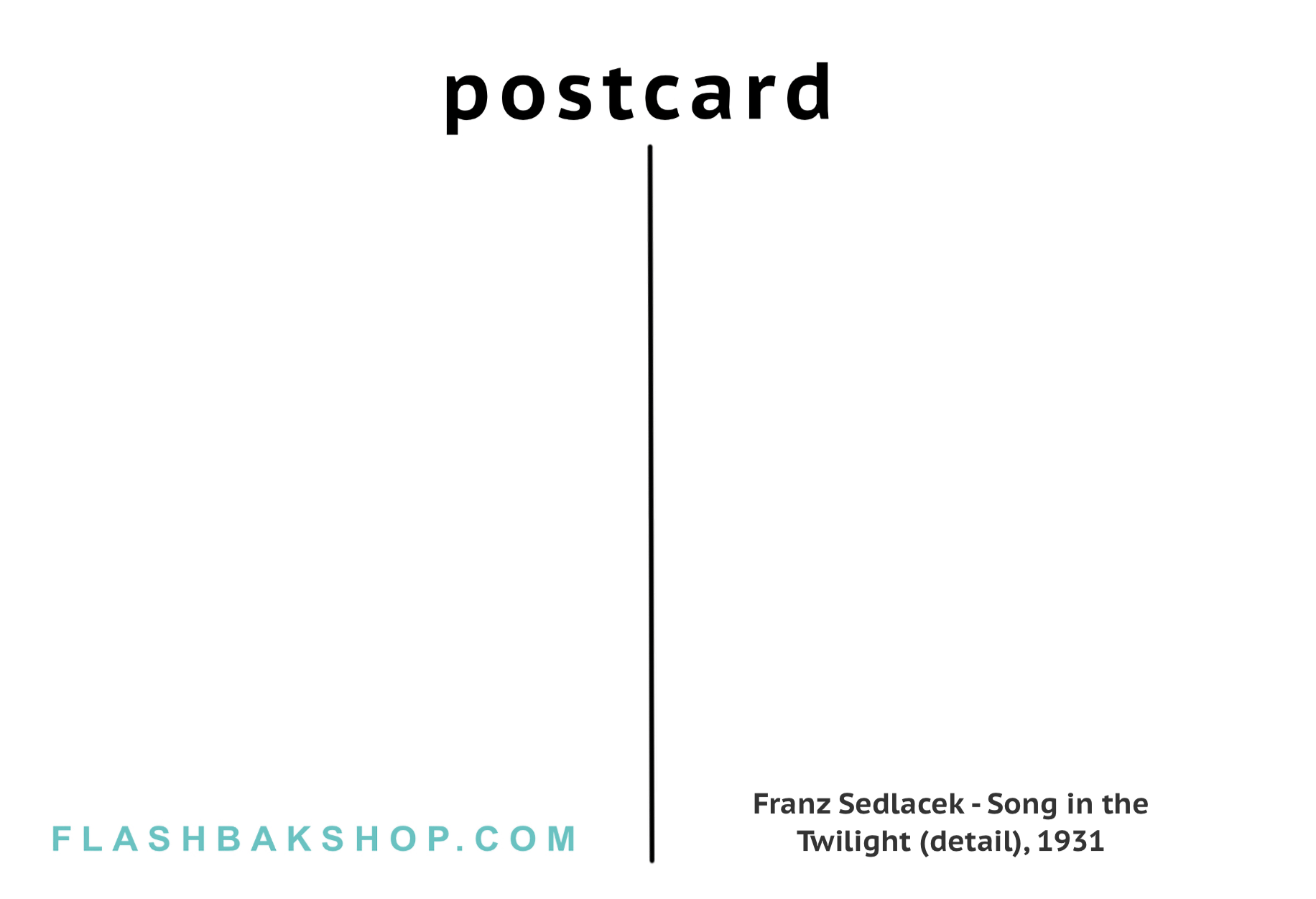 Song in the Twilight by Franz Sedlacek, 1931 - Postcard