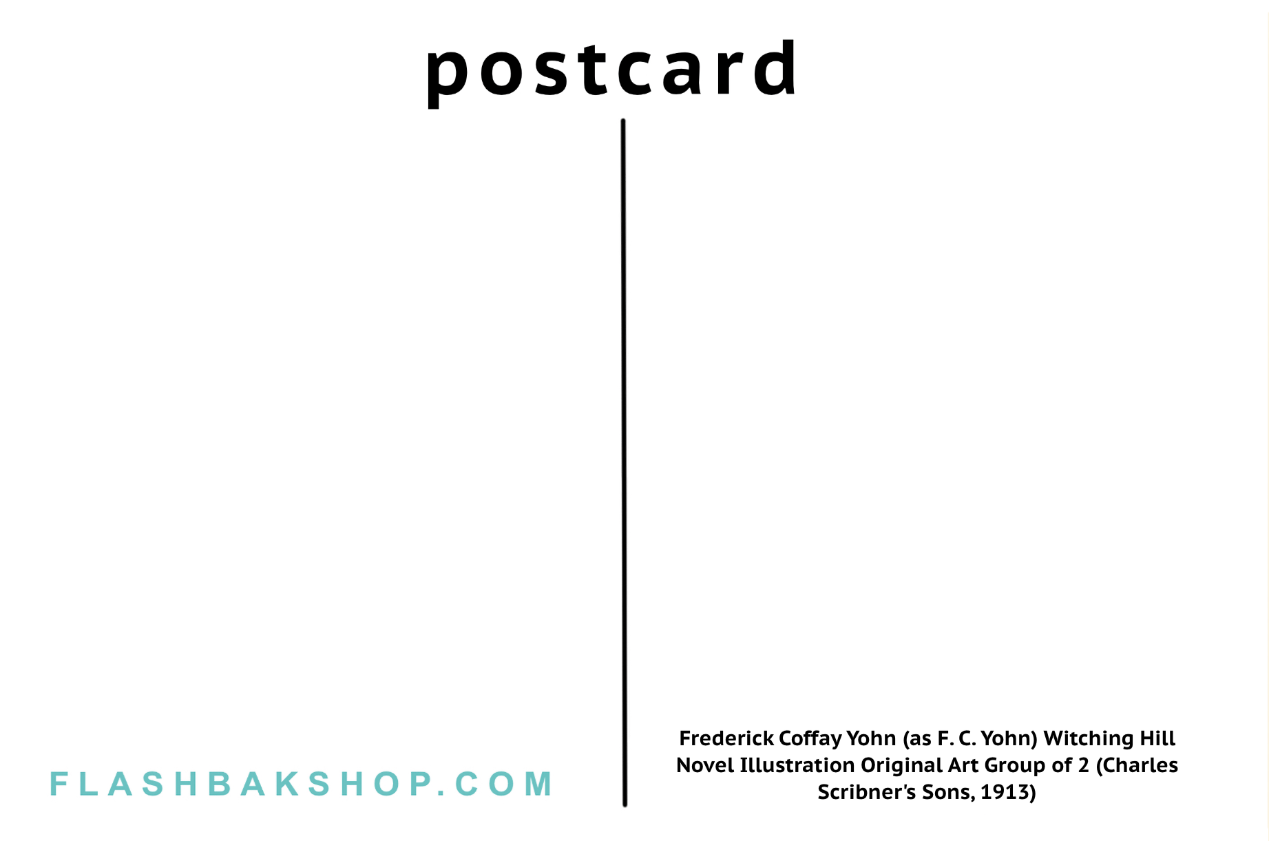 Frederick Coffay Yohn (as F. C. Yohn) Witching Hill Novel Illustration Original Art Group of 2 (Charles Scribner's Sons, 1913) - Postcard